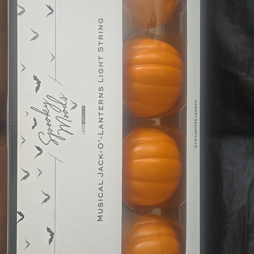 NIB Halloween Spooky Moods  Jack-o-Lantern Pumpkin Musical Light Strings